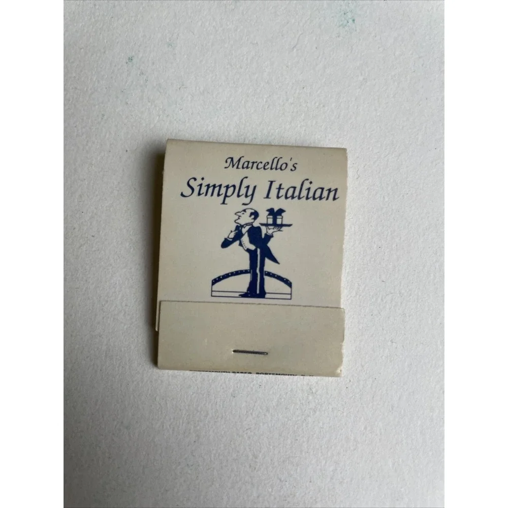 Vintage Matchbook Marcellos's Simply Italian Restaurant‎ North Kittery Maine